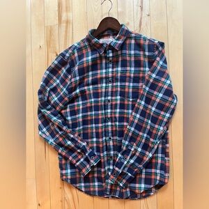 Flannel Plaid Button-Up Shirt